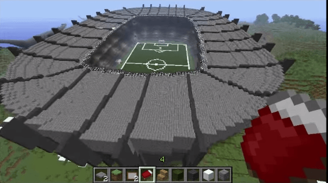 Le Parc des Princes version Minecraft