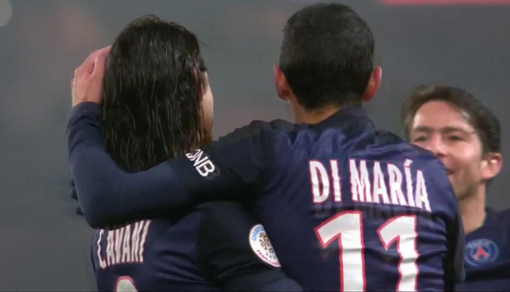 Cavani, Di Maria et Maxwell