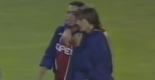 Youri Djorkaeff et Daniel Bravo