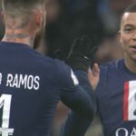 Sergio Ramos et Kylian Mbappé