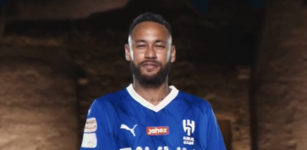 Neymar avec le maillot de Al-Hilal