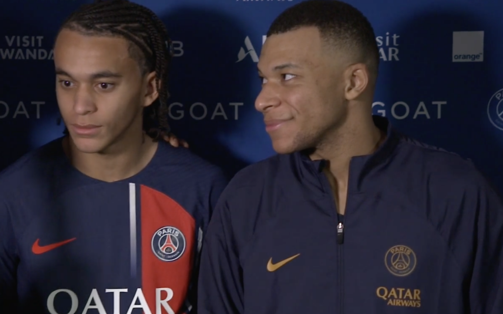 Ethan et Kylian Mbappé