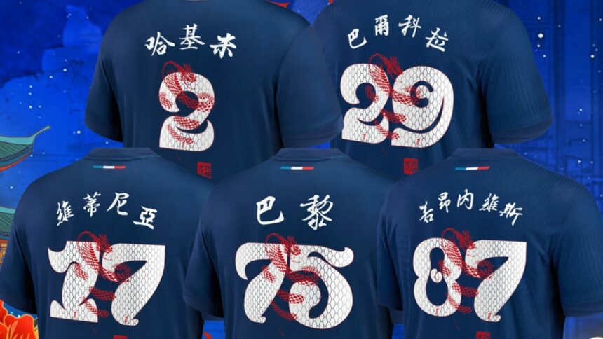 Le maillot PSG en mandarin